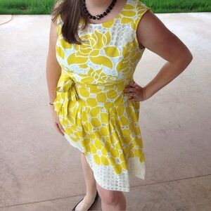 Chic Yellow Floral Dress